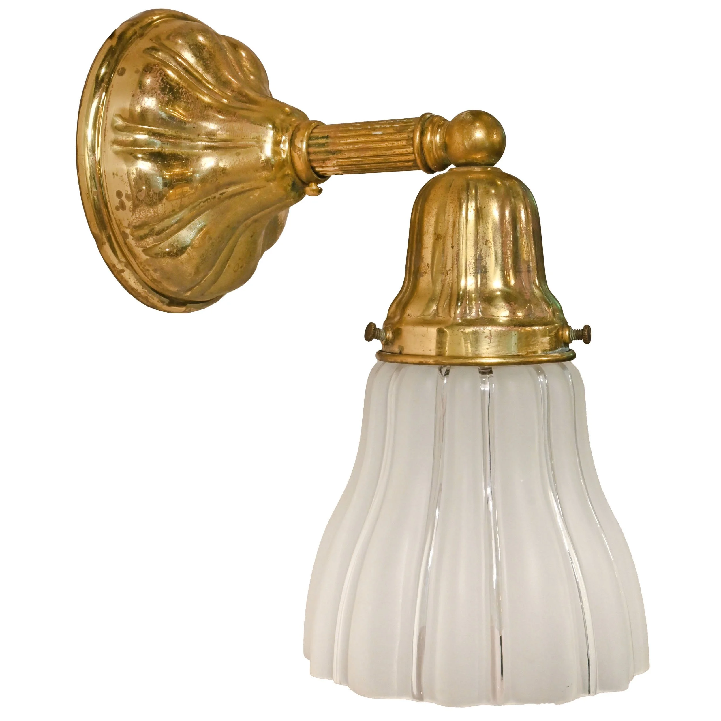 24371 sheffield style distressed brass sconce pair with frosted shades 2.jpg