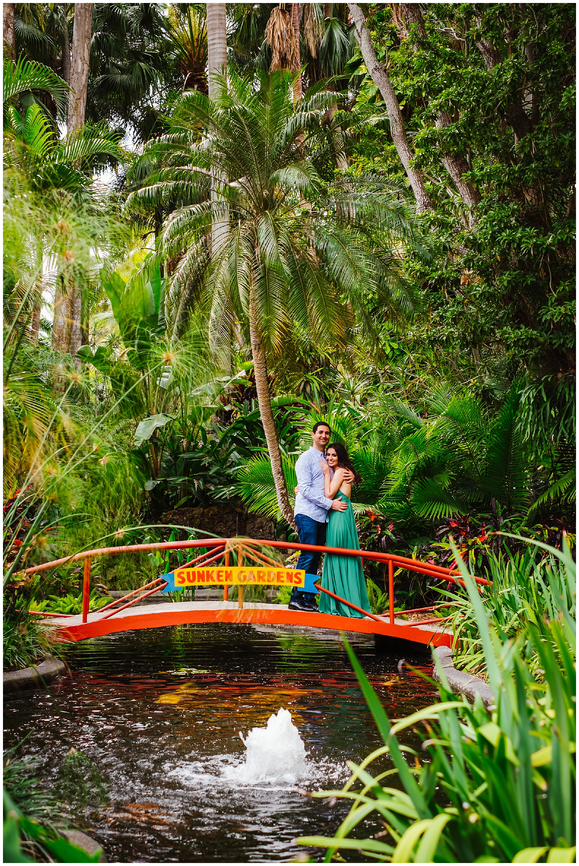 Tropical Engagement Session Sunken Gardens Fl Tampa Wedding