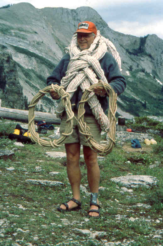 A bit tied up? Here Steele stands at the Bob Marshall Wilderness area of Montana, where cavers discovered Tears of the Turtle, said to be the deepest known cave in the United States.