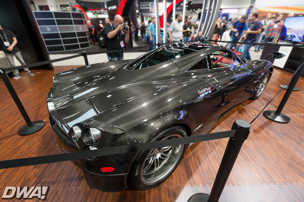Carbon Fiber Pagani Huayra at the GoPro booth