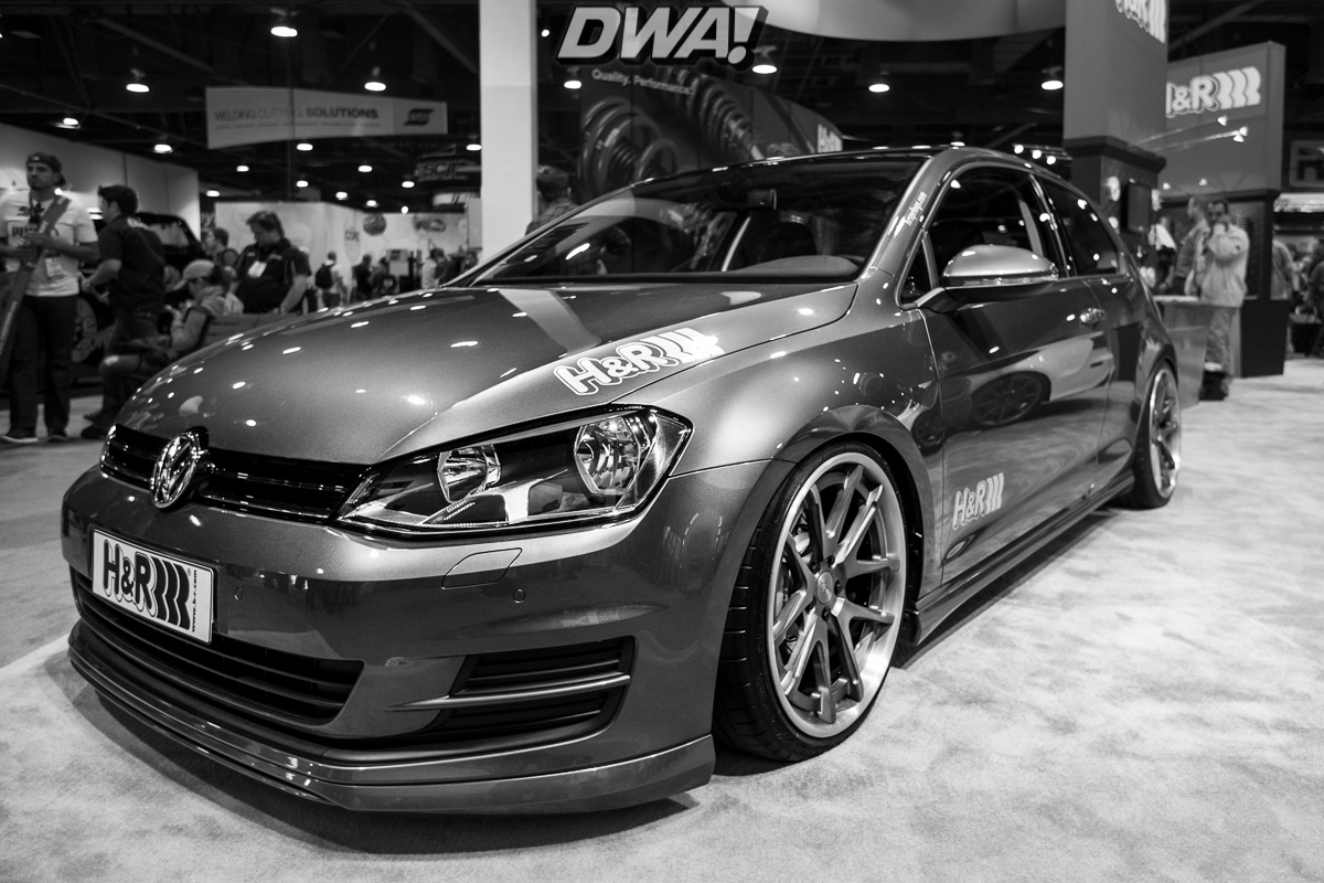 MK7 VW Golf at the H&R booth