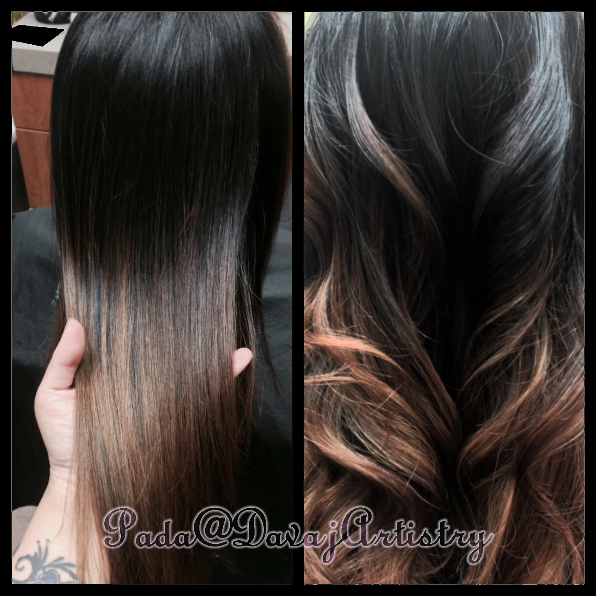 Cool Caramel Ombre