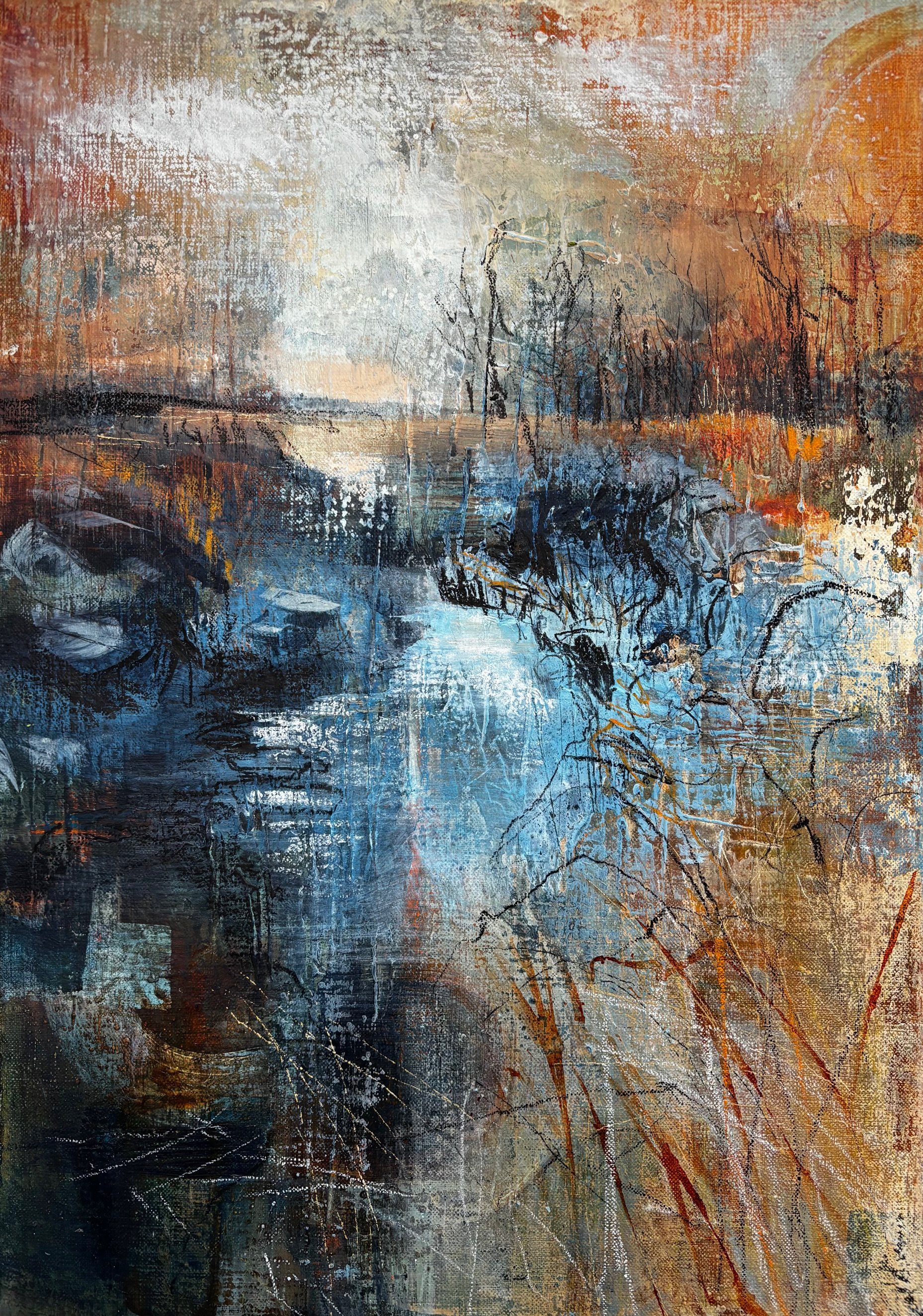 SOLD The Neck.  Acrylic on canvas approx 30x35cm.jpeg