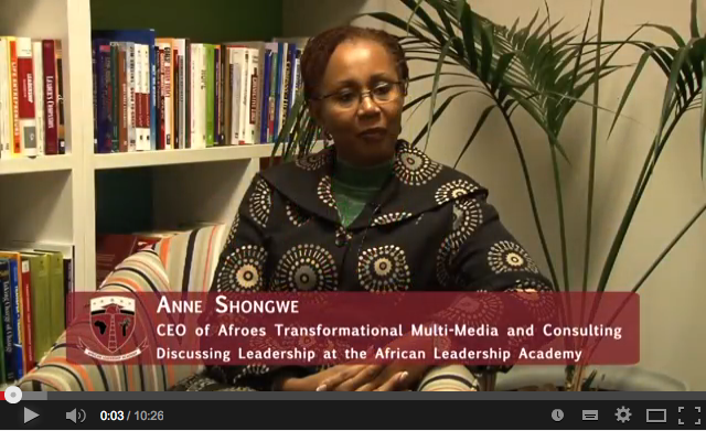 Video: Anne Githuku-Shongwe interviewed by the African Leadership Academy