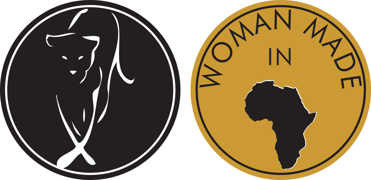 Lionesses and Woman in Africa black and gold.png