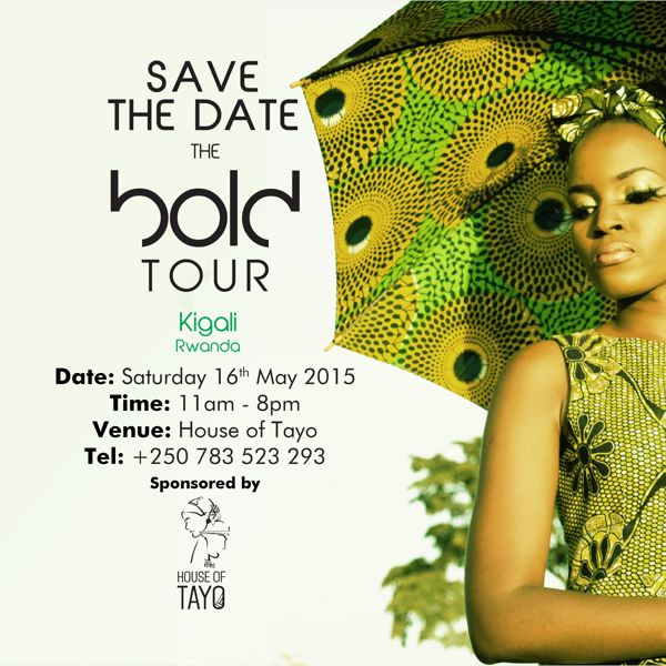 Save the date! Bold Kampala's world tour to arrive in Kigali on 16th May