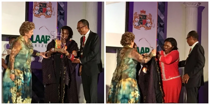 Tabitha Karanja receives the Lifetime Africa Achievement Prize presented by the Millennium Excellence Foundation