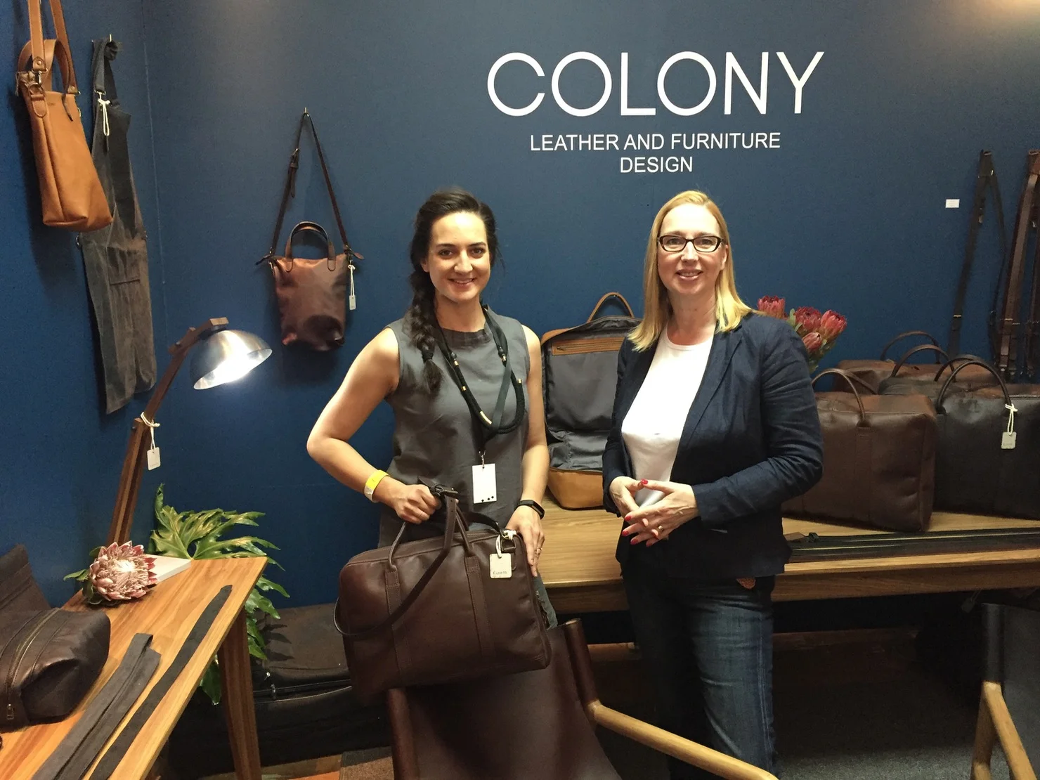 For lovers of high quality and beautifully designed leather goods, proudly made in South Africa, Colony was the place to be at the fair. Founder Lisa Ackroyd was on hand to showcase her latest and highly desirable range of handbags, laptop bags and luggage.