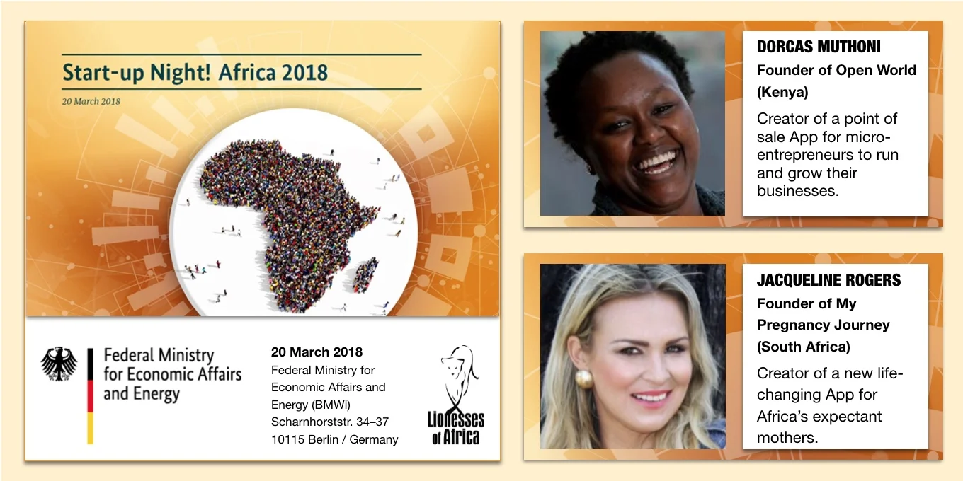 Lionesses of Africa heads to Berlin for the latest START-UP NIGHT! AFRICA event