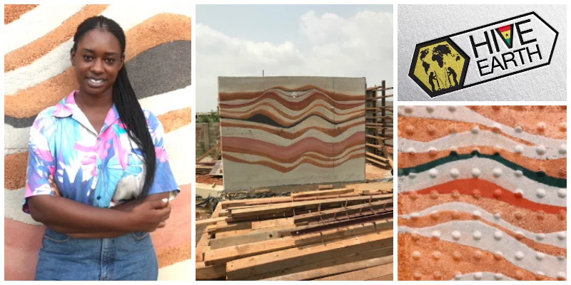 Joelle Eyeson, an entrepreneur creating affordable eco housing solutions using rammed earth construction in Ghana