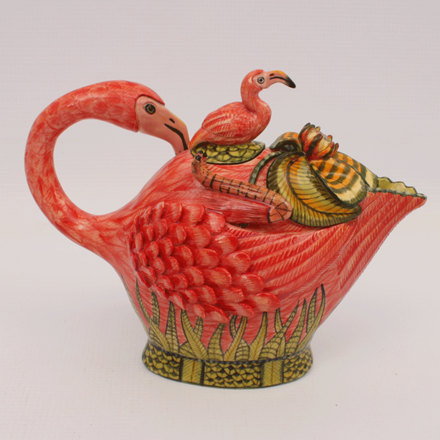 Ardmore: Flamingo Teapot