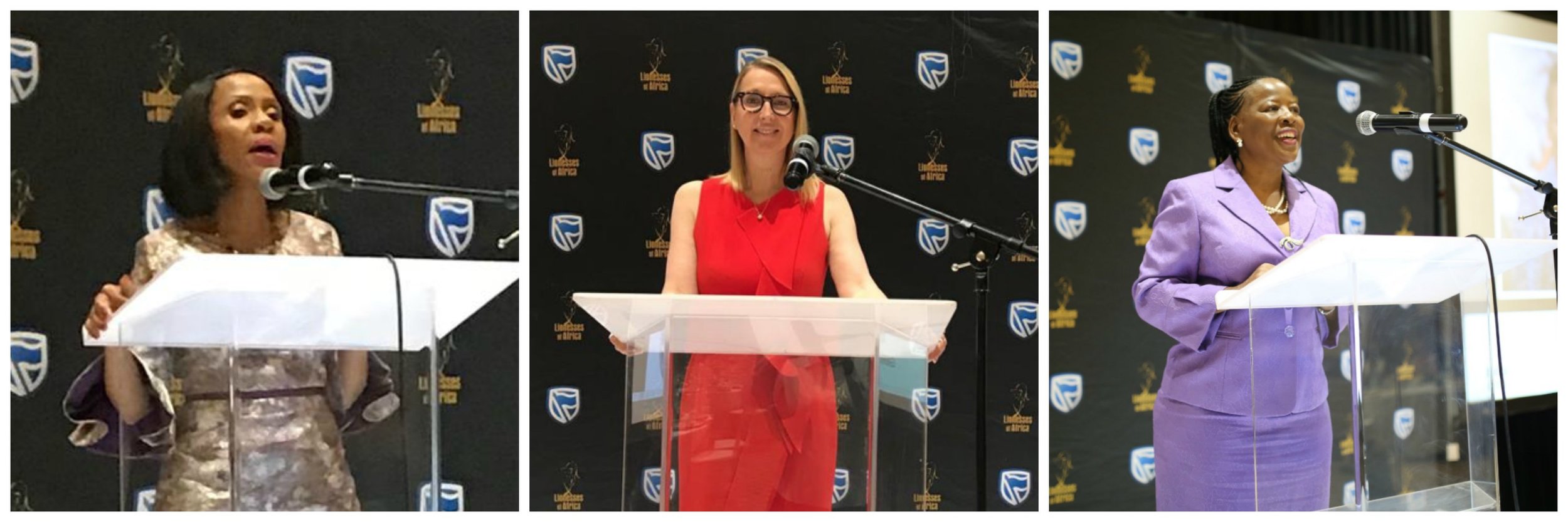 L-R: H.E. Neo Jane Masisi, First Lady of the Republic of Botswana; Melanie Hawken, Founder and CEO of Lionesses of Africa; Orefitlhetse Masire, Stanbic Bank Board Member