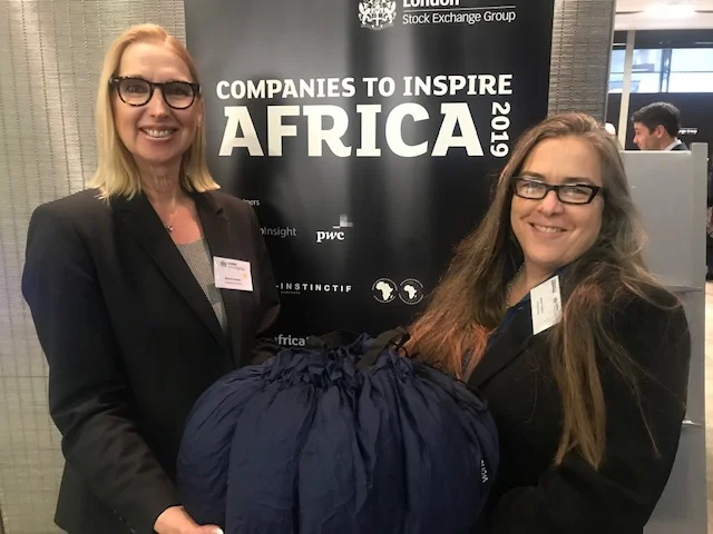 Melanie Hawken, founder and ceo of Lionesses of Africa with Sarah Collins, founder of Wonderbag, a nominee in this year’s Companies to Inspire Africa 2019 report.