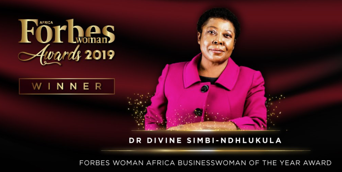100 Lionesses: Divine Ndhlukula recognised as Businesswoman of the Year Award at the Forbes Woman Africa Awards 2019