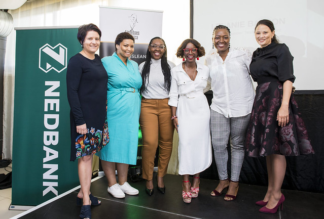 L-R: Britt du Plessis, Jamilla Jacobs, Petrina Auino-Mwandingi, Hlubi Mboya-Arnold, Juliet Madamombe, Lelanie Basson