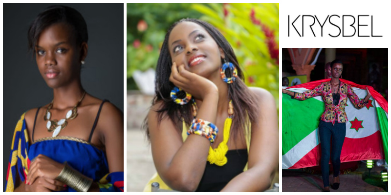 Krystal Bella Shabani, a Burundian fashion designer creating exciting clothing, jewelry and accessories