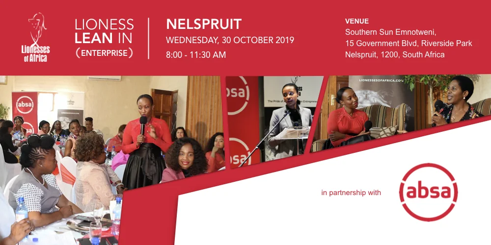 Lioness Lean In ENTERPRISE - Nelspruit, South Africa, 30 October 2019