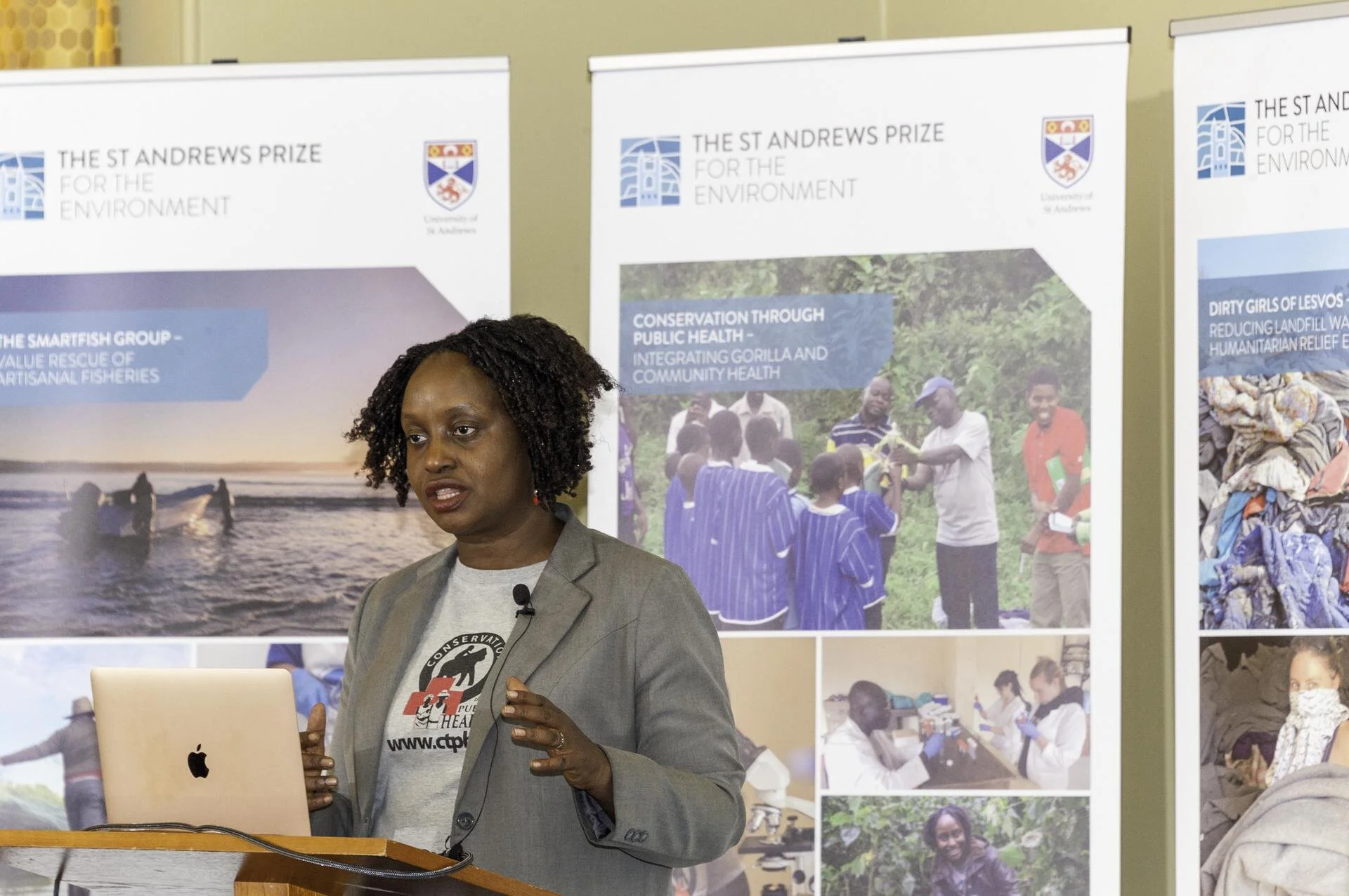 Dr Gladys Kalema-Zikusoka receives prestigious St Andrews Prize for the Environment