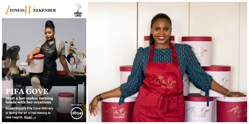 Pifa Gove, a Mozambican milliner taking the art of hat-making to new heights