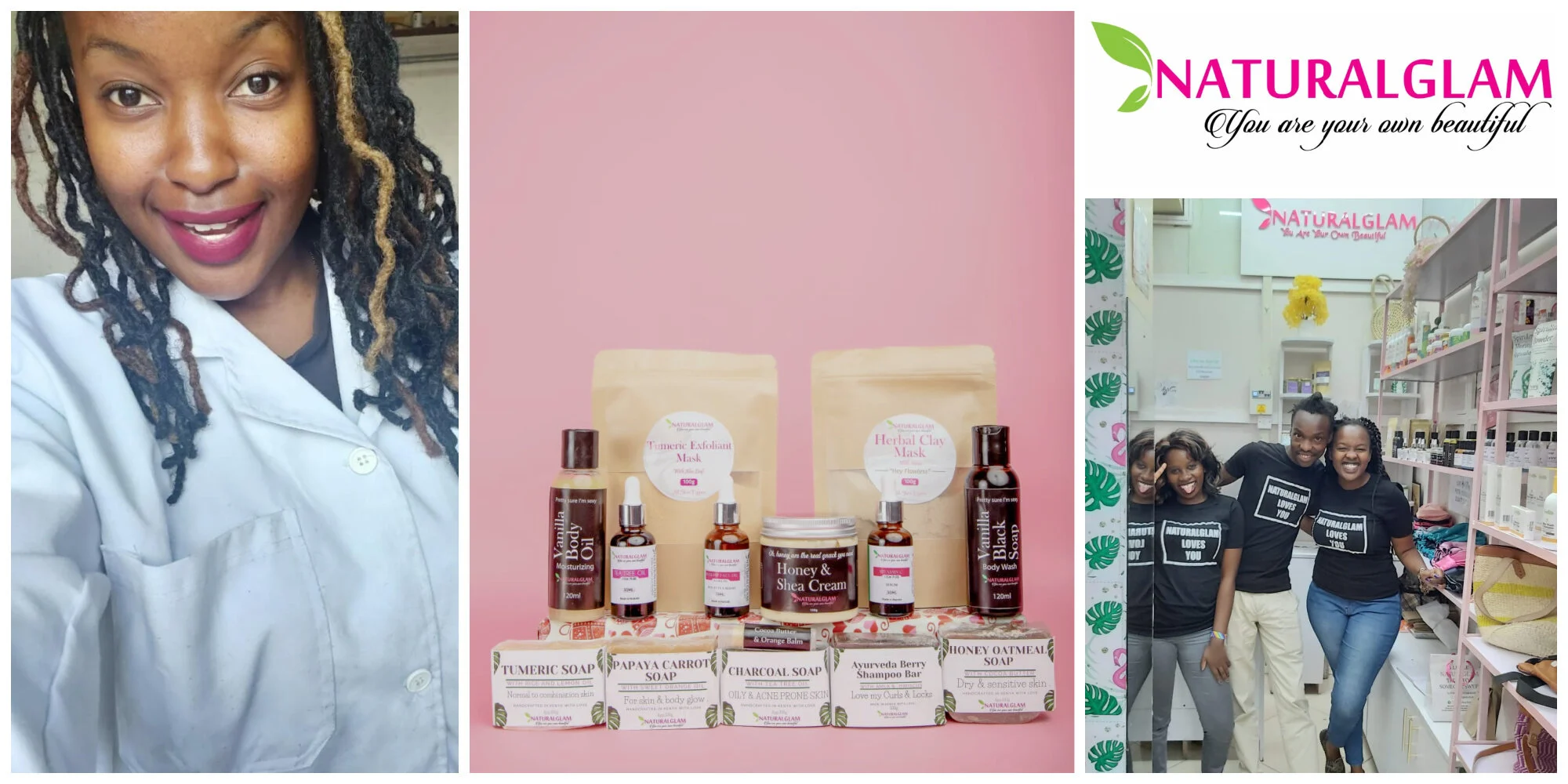 Clara Njeri, a Kenyan entrepreneur creating a natural bath and beauty product manufacturing business