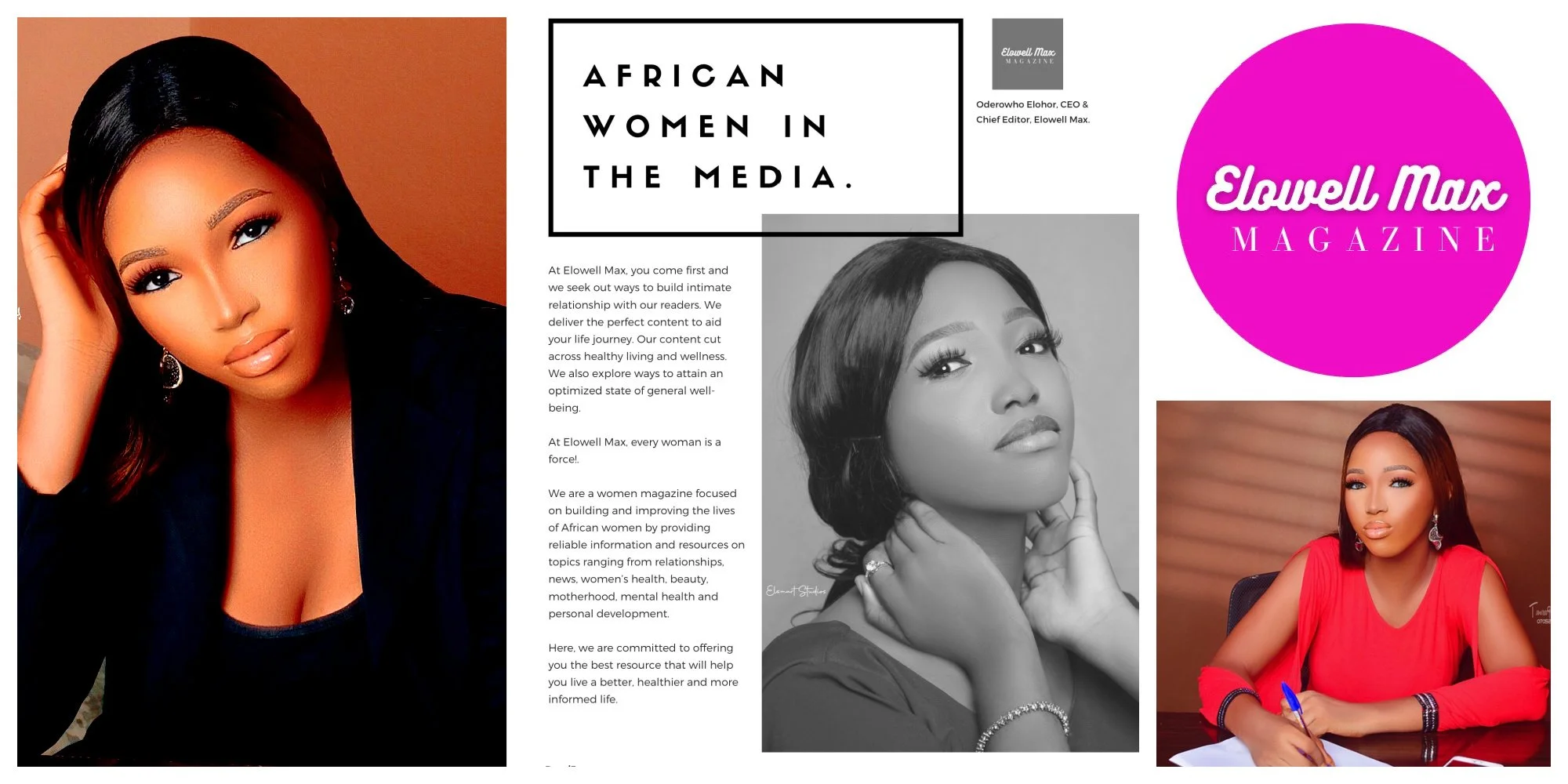 Elohor Oderowho, a Nigerian digital magazine creator promoting women-empowered lifestyles 