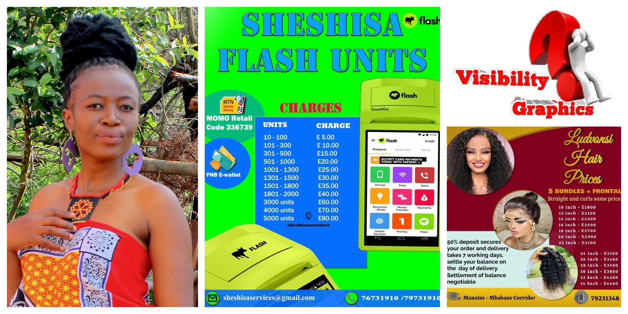 Nokuphila Dlamini, a graphic design specialist in Eswatini helping SMEs to market their brands