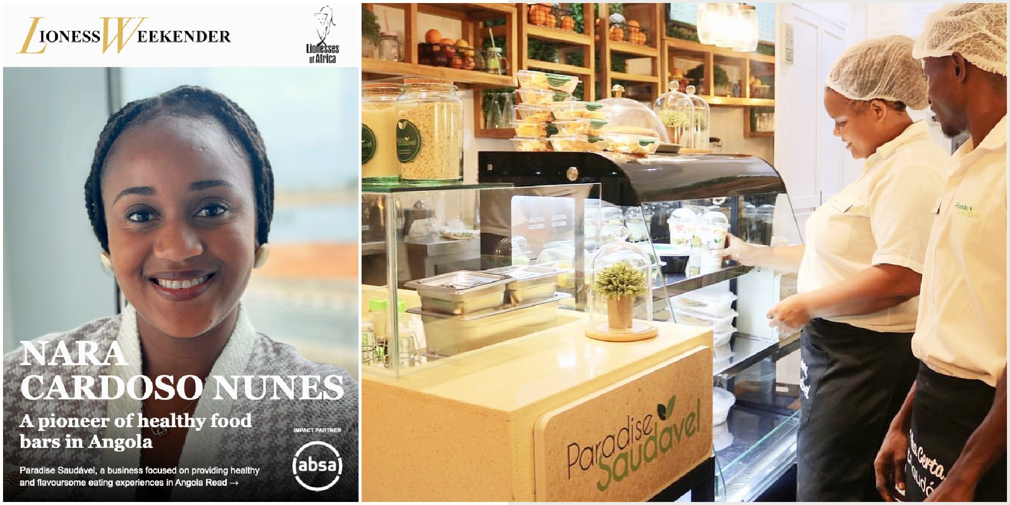 Nara Cardoso Nunes, a pioneer of healthy food bars in Angola 