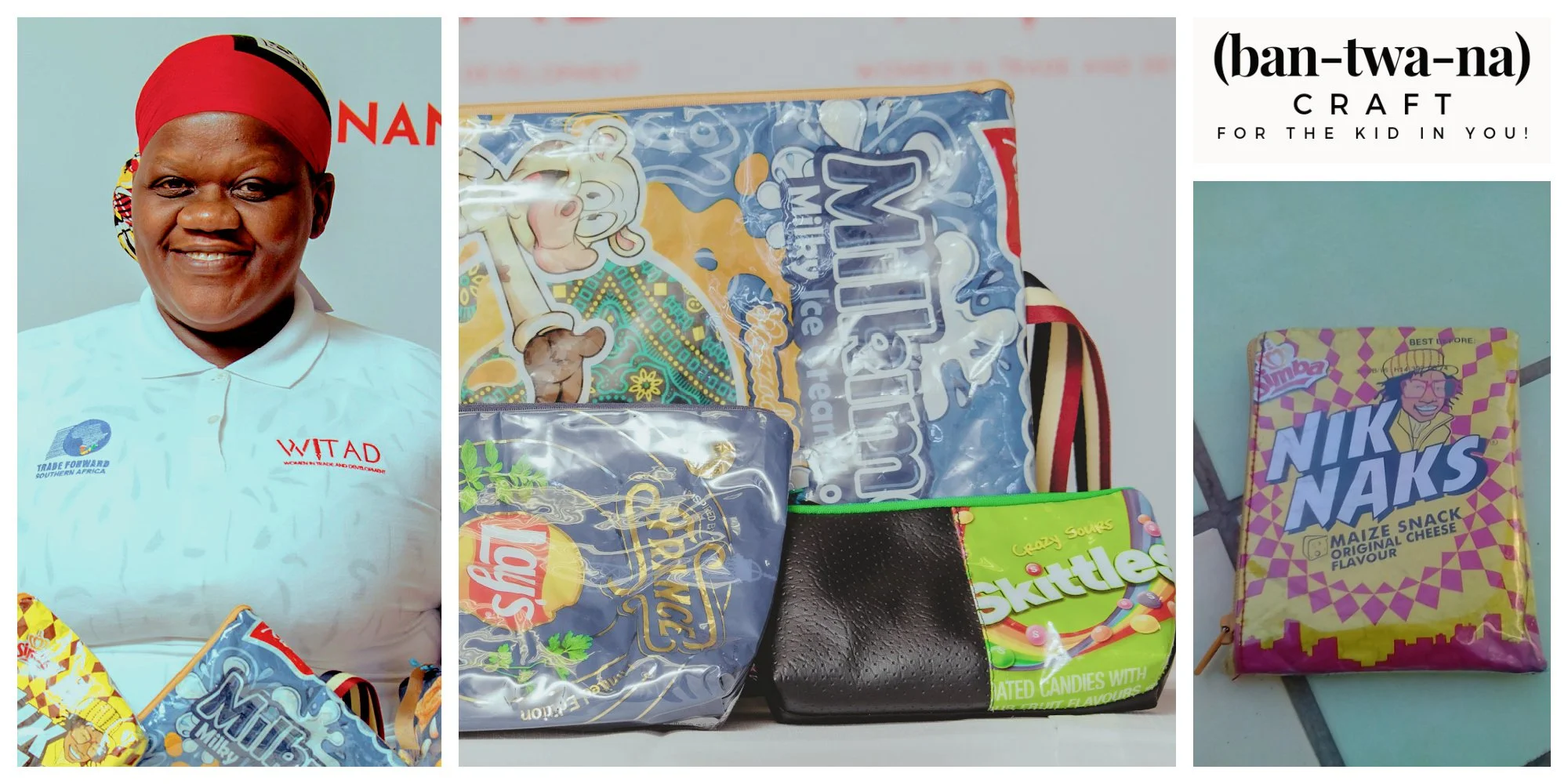 Lungile Mbhamali, an entrepreneur transforming plastic waste into handcrafted accessories in Eswatini 