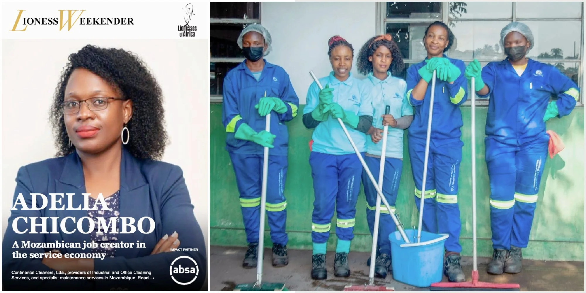 Adelia Chicombo, a Mozambican job creator in the service economy
