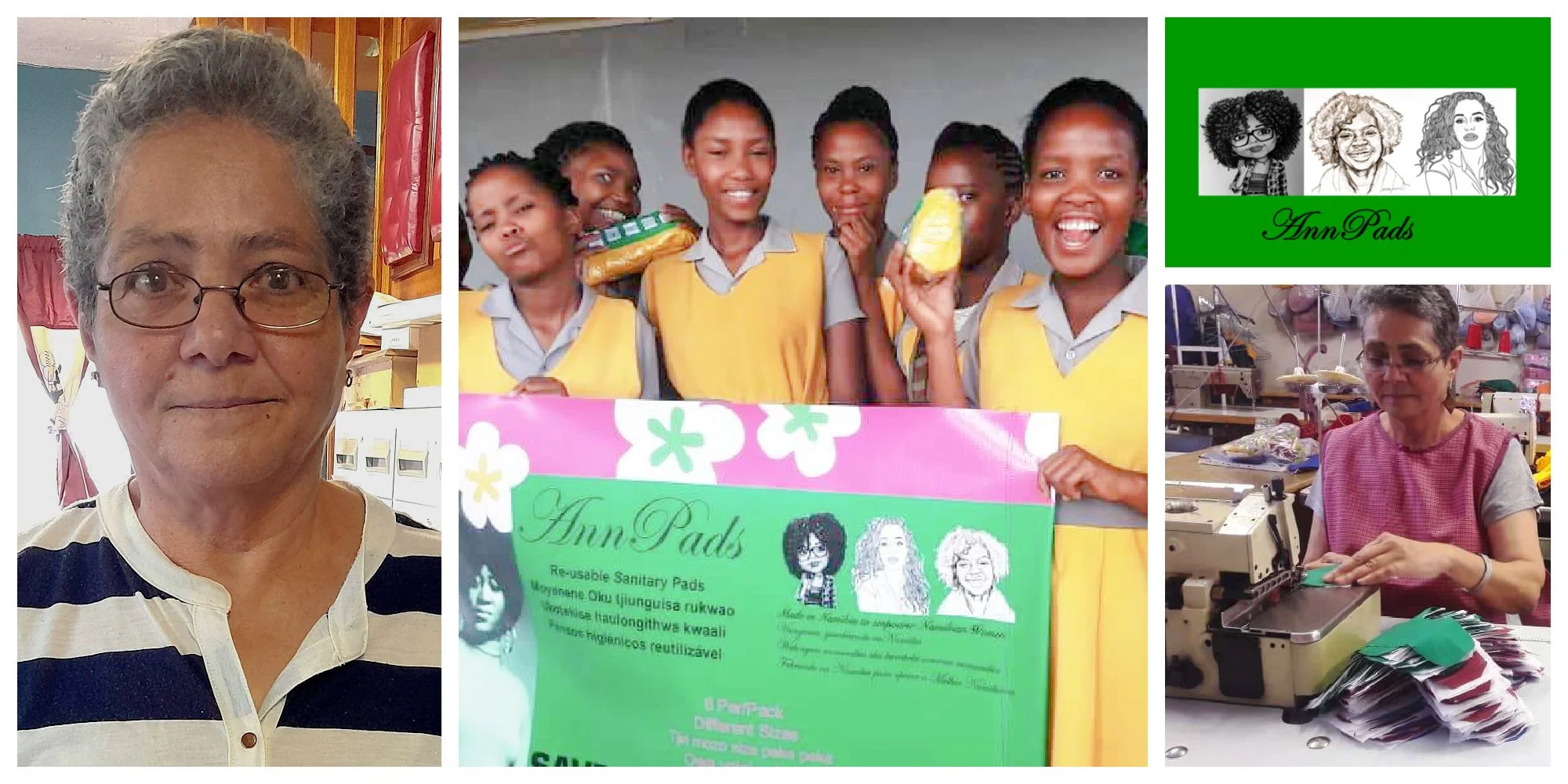 Hermine Bertolini, a social impact entrepreneur manufacturing washable sanitary pads in Namibia 