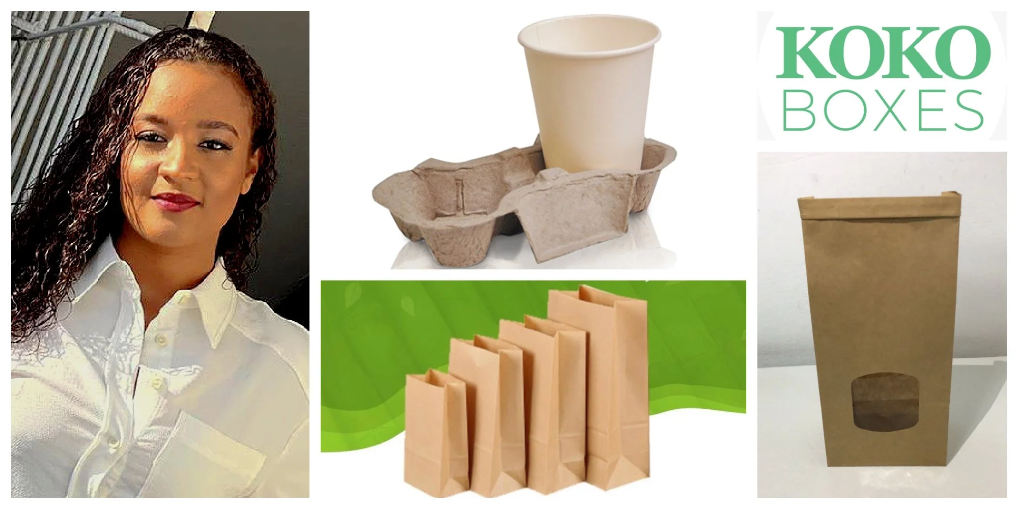 Karina Jamal, founder of Koko Boxes in Mozambique, a company dedicated to the field of biodegradable packaging