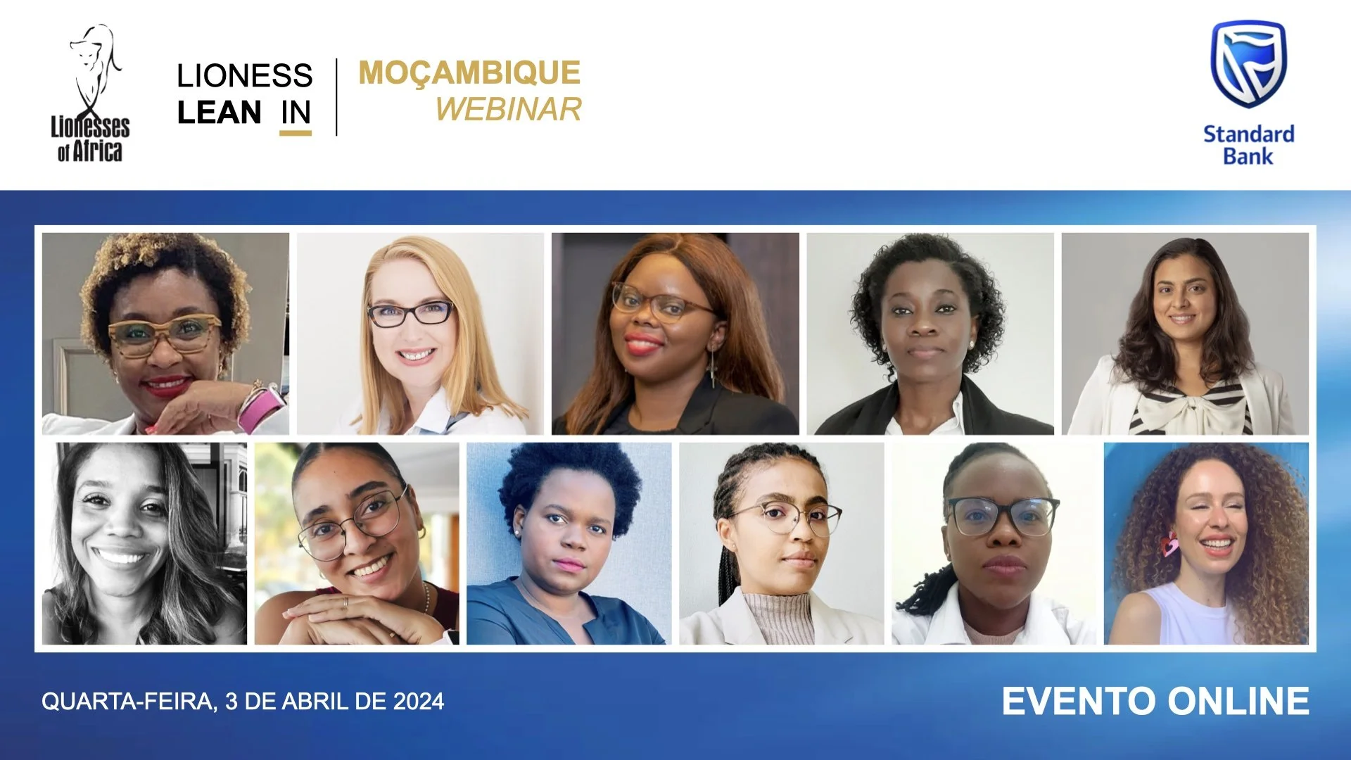 Lioness Lean In Moçambique – Evento Online, 3 de abril de 2024