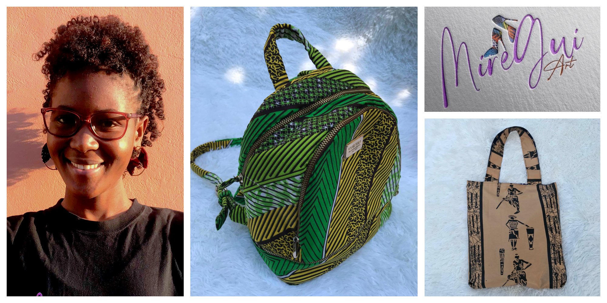 Mirene Guitiche, a Mozambican creative entrepreneur building a business that celebrates the art of sewing and craftwork