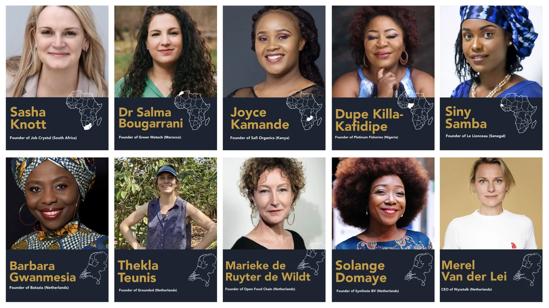 Lionesses in Profile / Meet the 10 women entrepreneurs showcased at Start-Up Night Africa, The Hague 2024