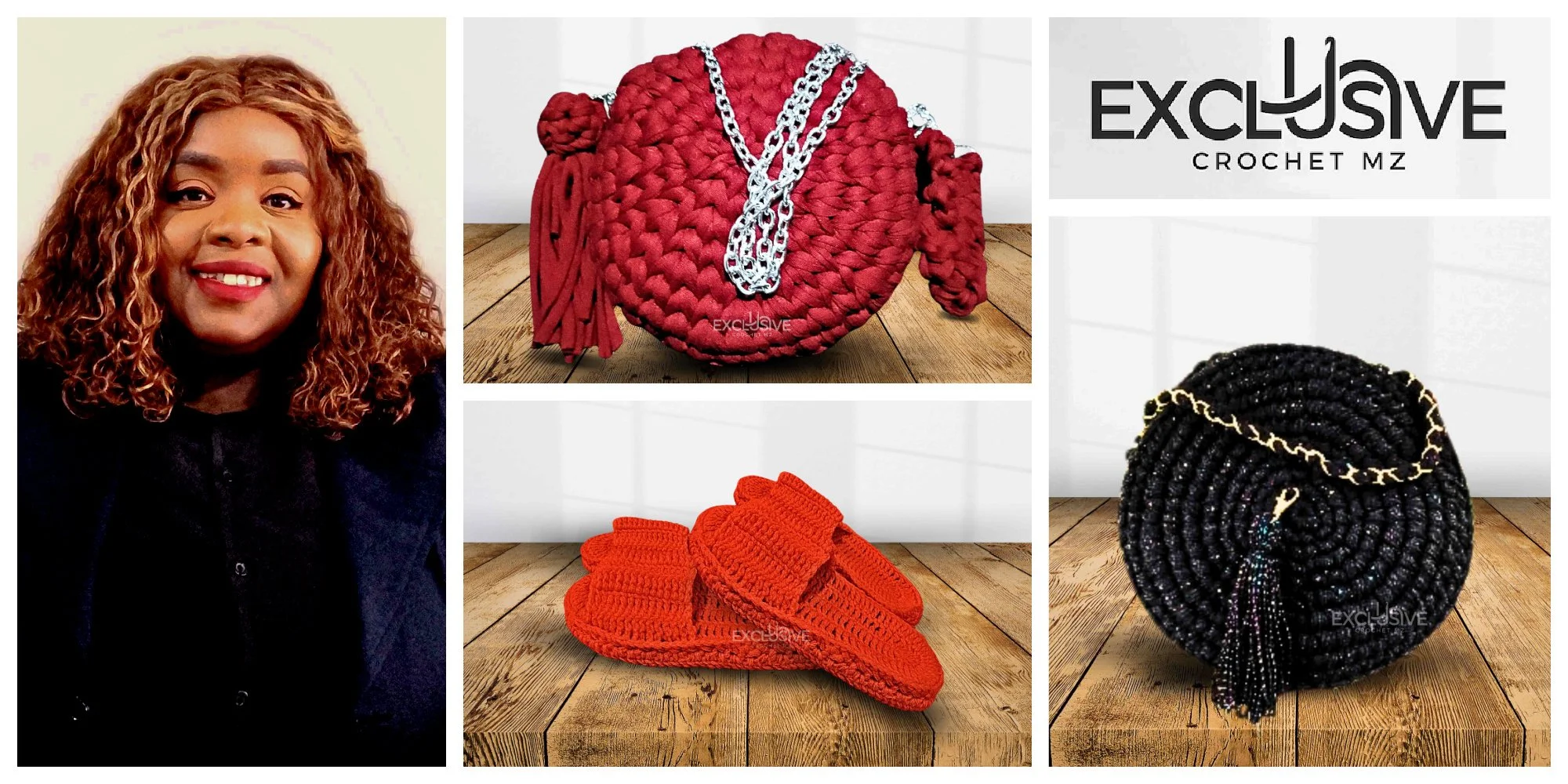 Benedita Macuácua, a Mozambican circular economy business builder creating sustainable products using crochet
