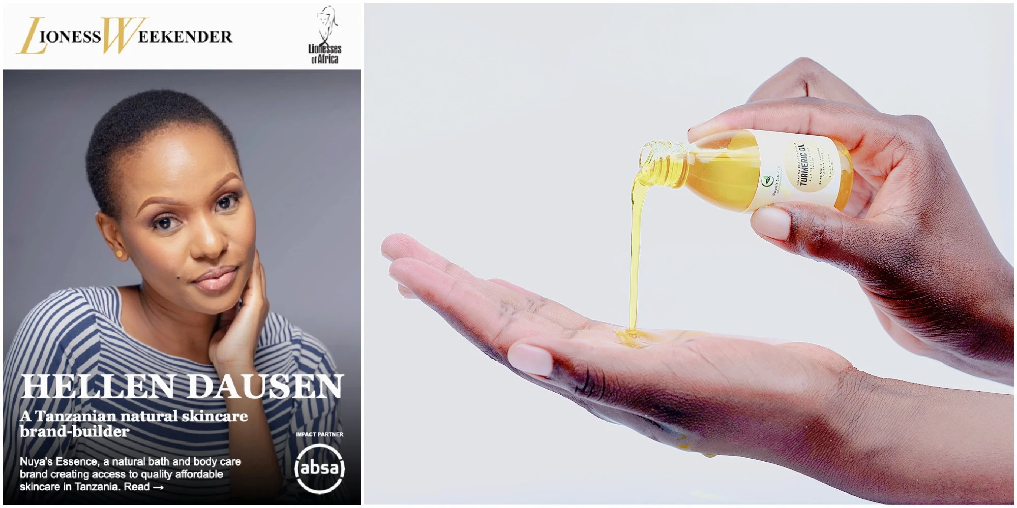 Hellen Dausen, a Tanzanian natural skincare brand-builder 