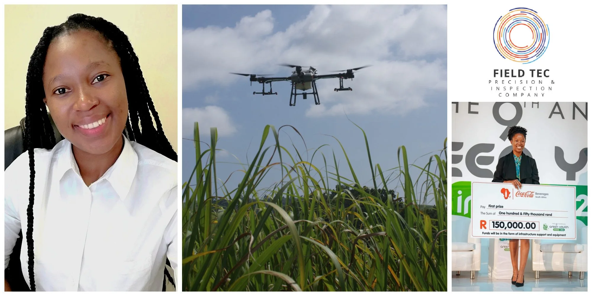 Nokuphila Gumede, an impact-focused entrepreneur integrating drone technology with precision agriculture to help farmers improve their businesses