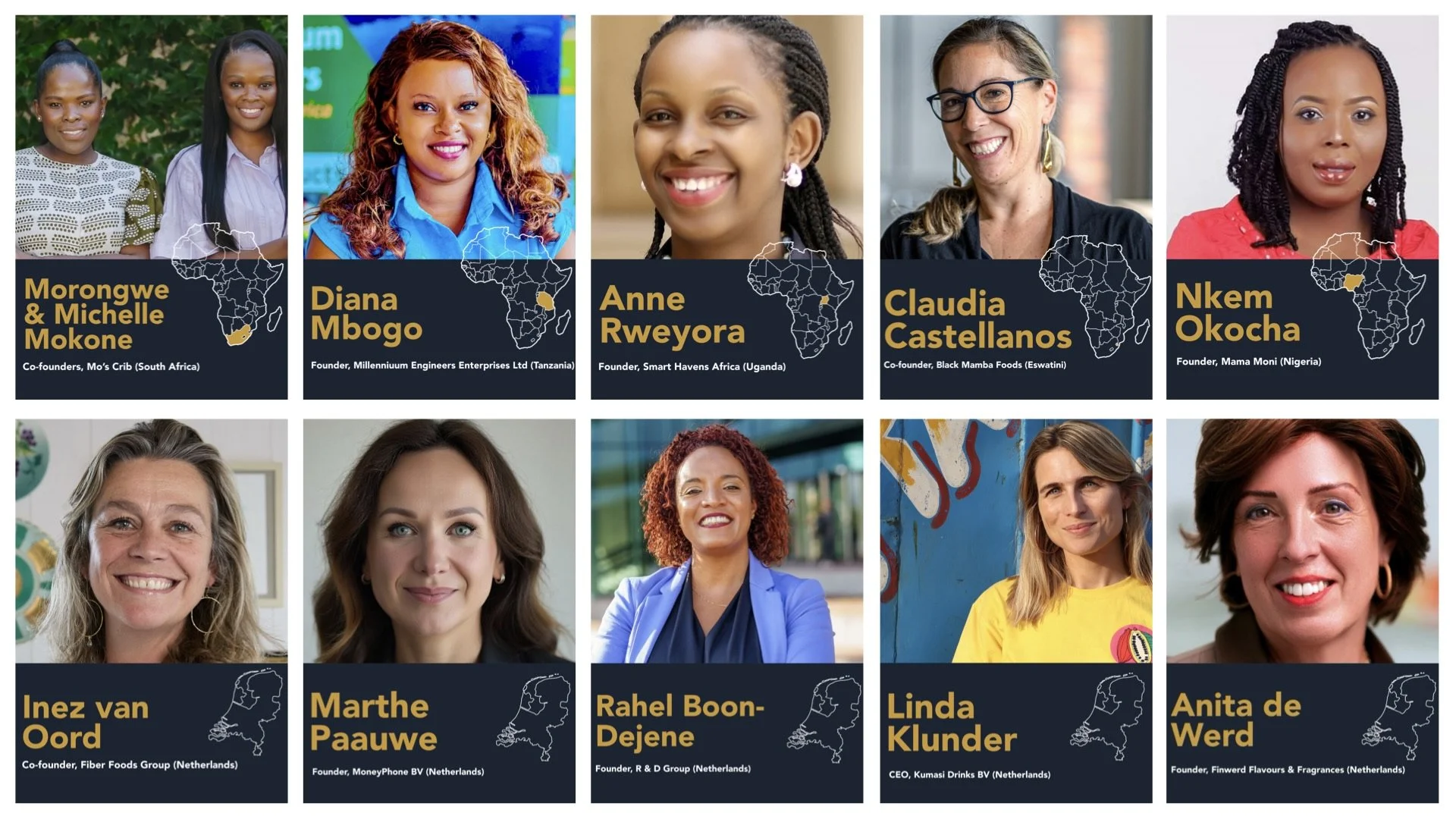Lionesses in Profile / Meet the 10 women entrepreneurs showcased at Start-Up Night Africa, The Hague 2025