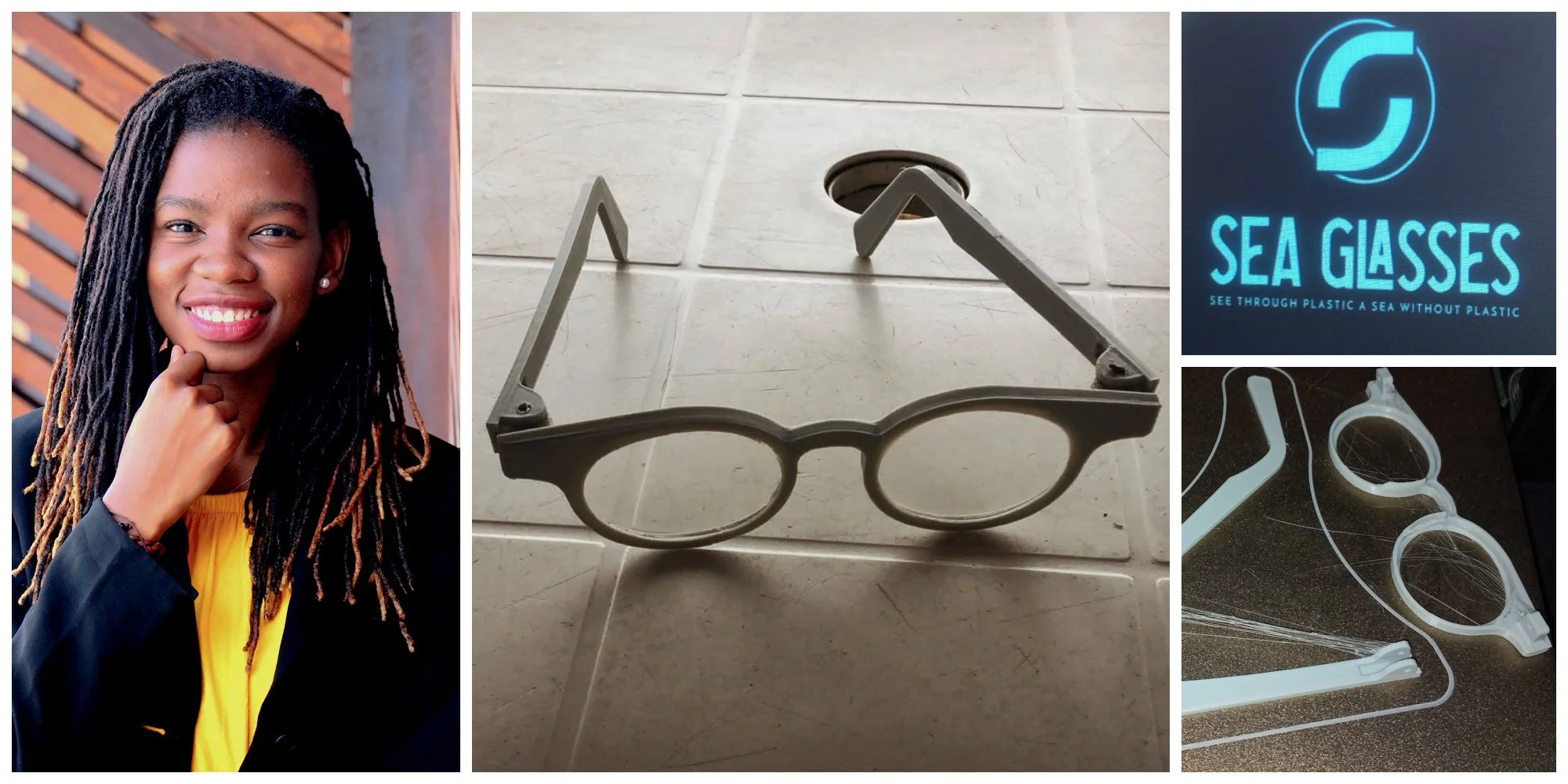 Claudia Machaieie, a Mozambican green business innovator transforming marine waste into reading glasses