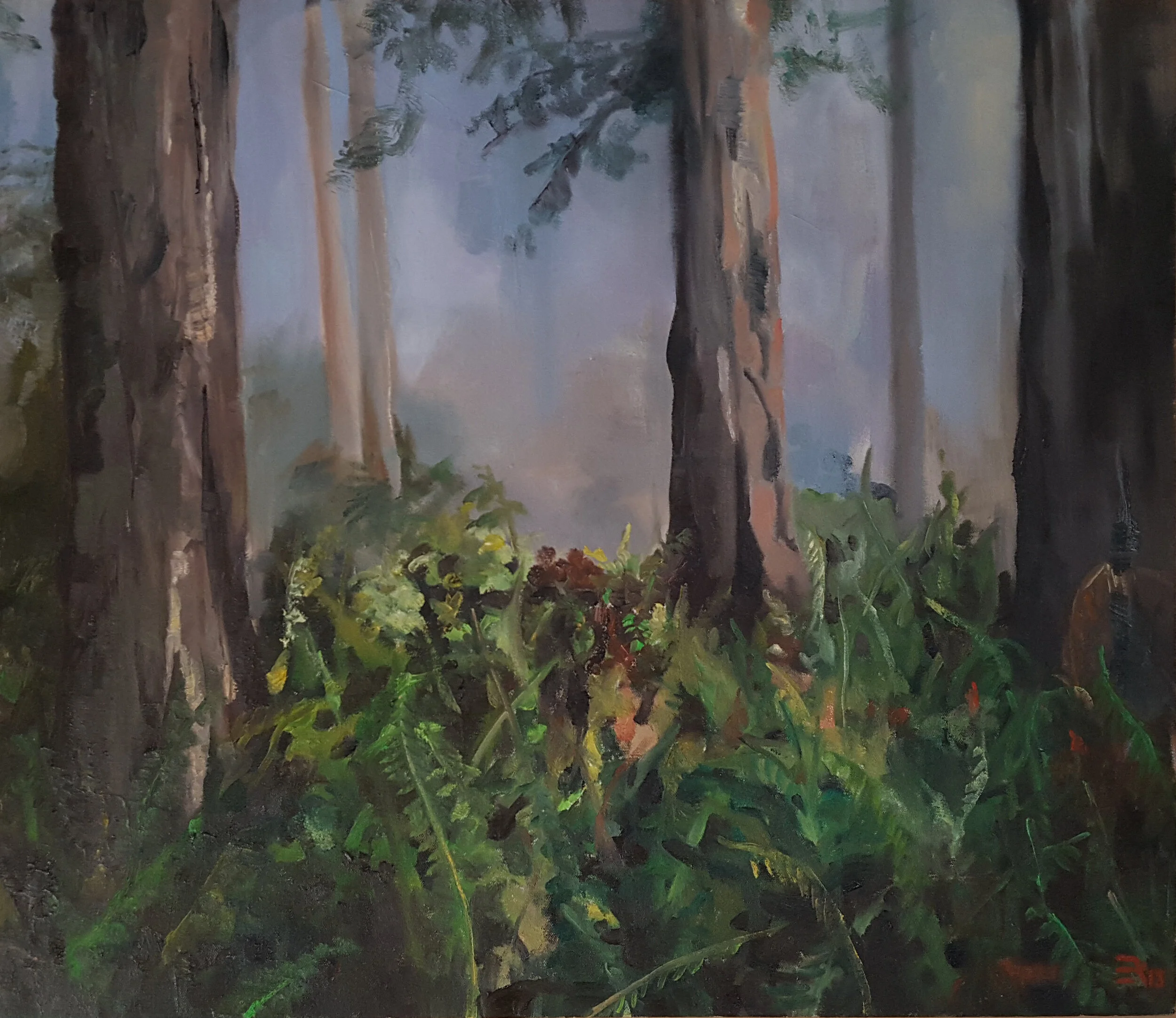 Humidity; below the equator; 28'" x 27" oil on canvas