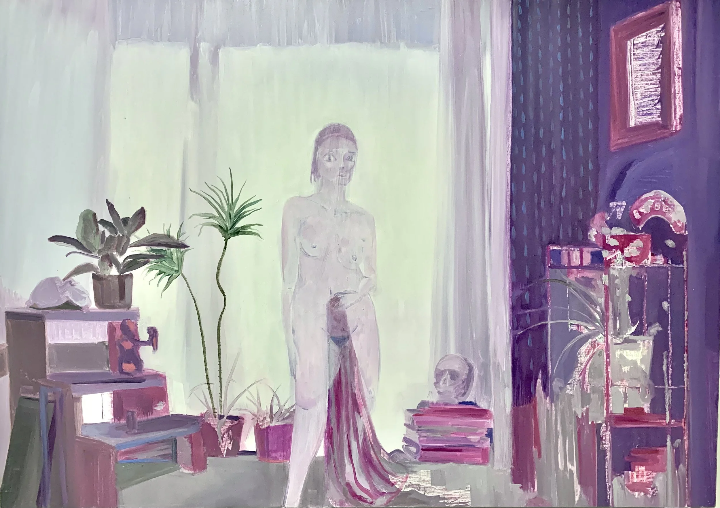 "Shells and Mirrors" 48" x 36" Oil on Wood