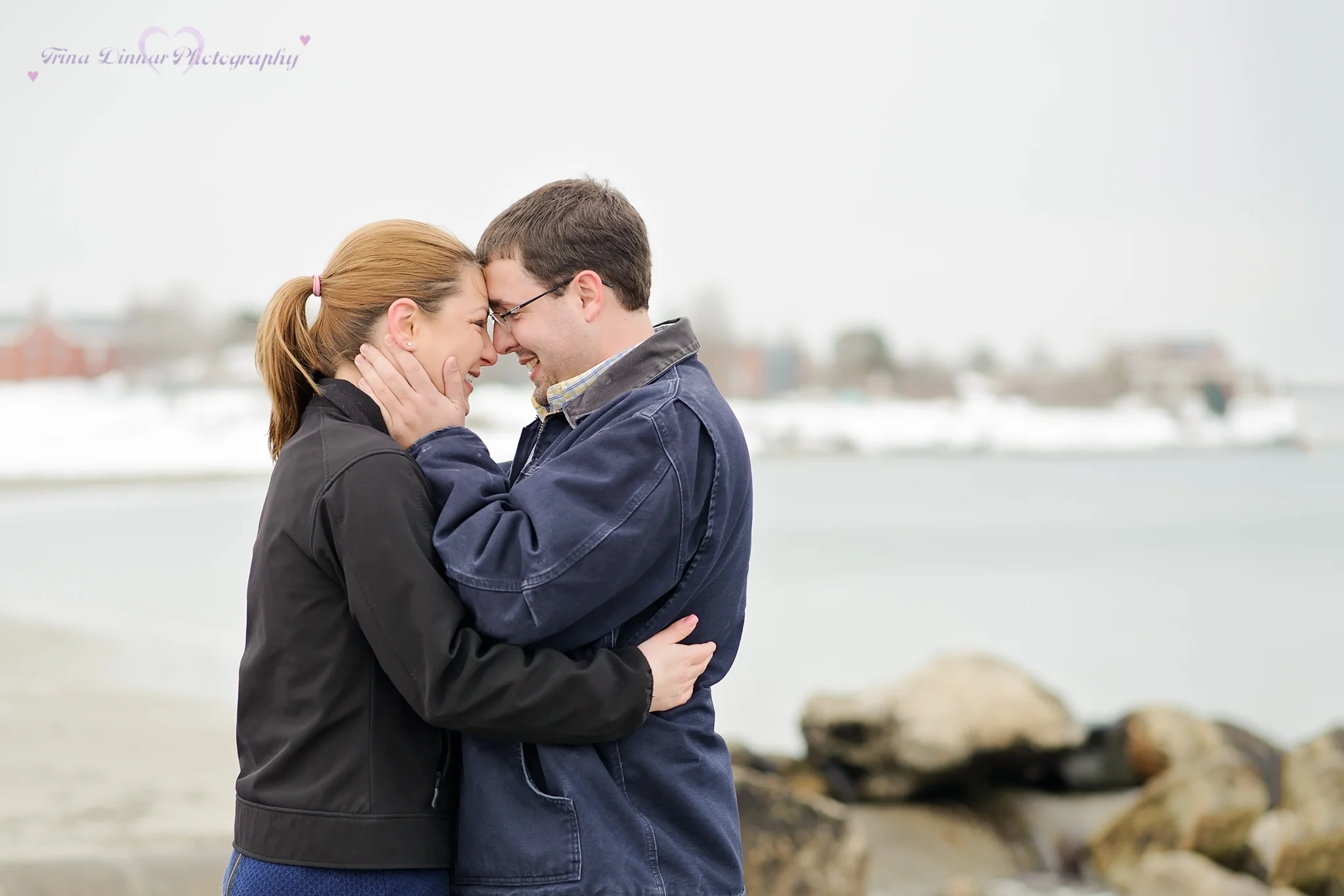 Amy & Eric's Engagement Session on Willard Beach in South Portland, ME