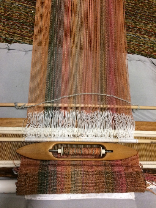 Weaving with handspun ramie - Hilltop Cloud