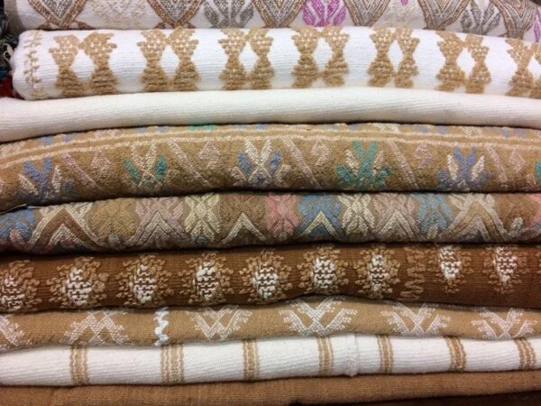 The Oaxaca huipil stack, Maiwa collection, Vancouver, B.C.