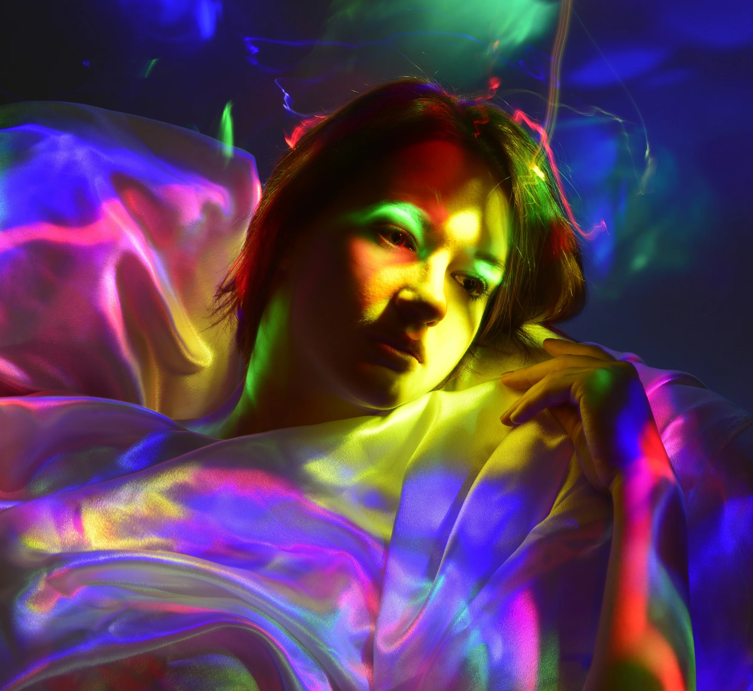 lights and white satin