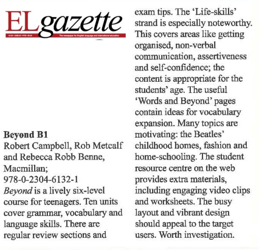 EL Gazette review of Beyond