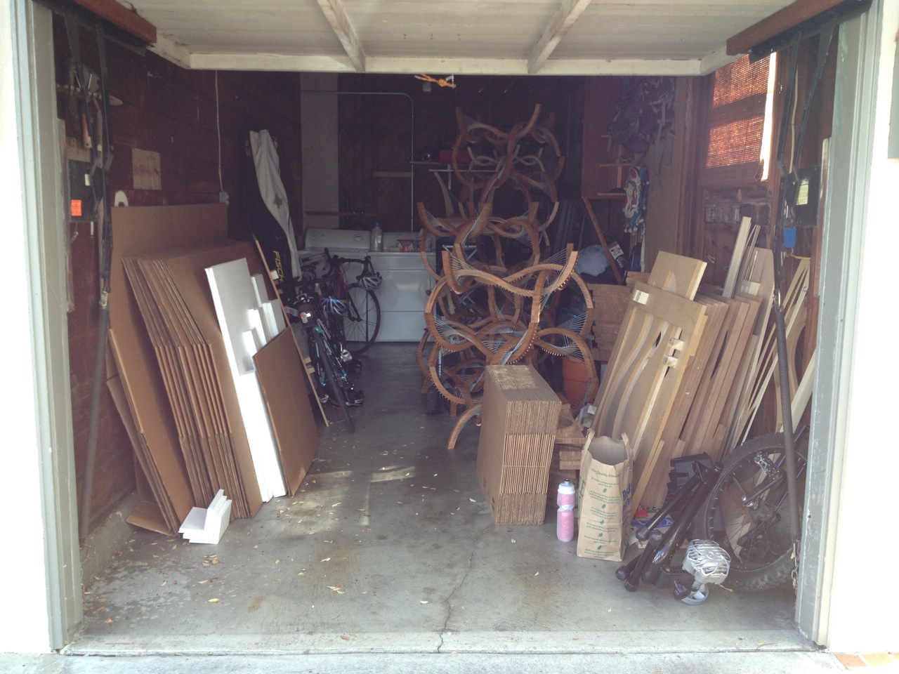 The garage just before packing commenced.