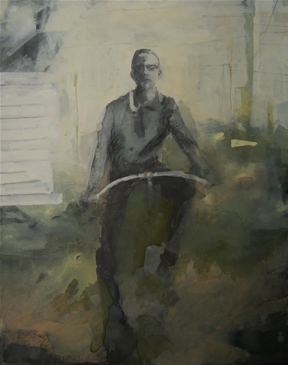 Kickstand Oil and mixed media on canvas