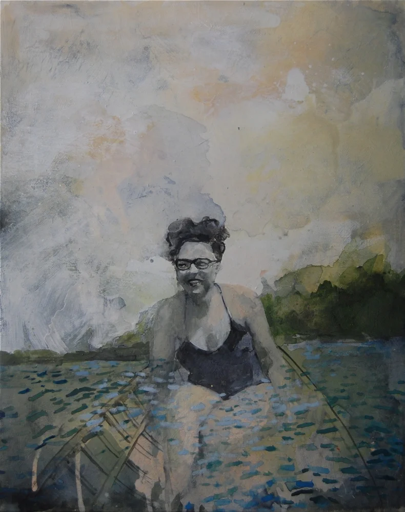 Open Water Oil and mixed media on canvas