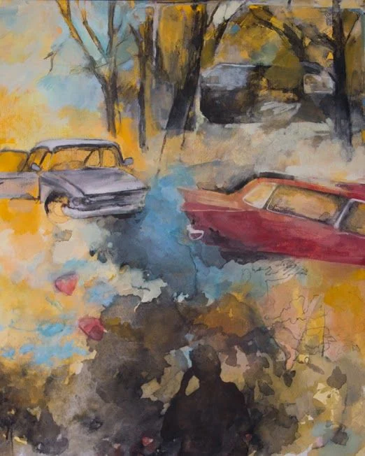 Cold Start , Oil and mixed media on canvas